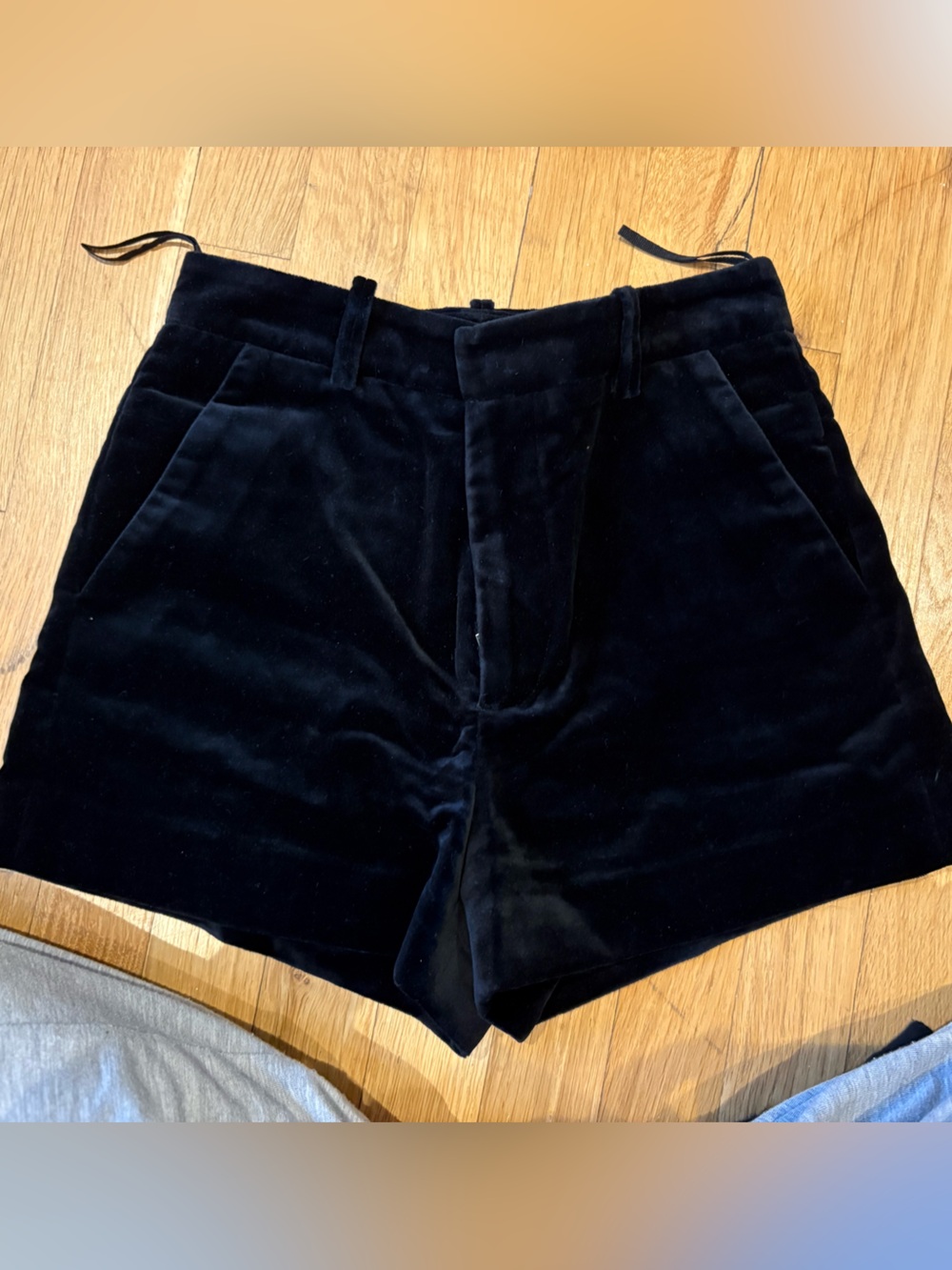 Zadig & Voltaire Black High-Waist Velvet Shorts